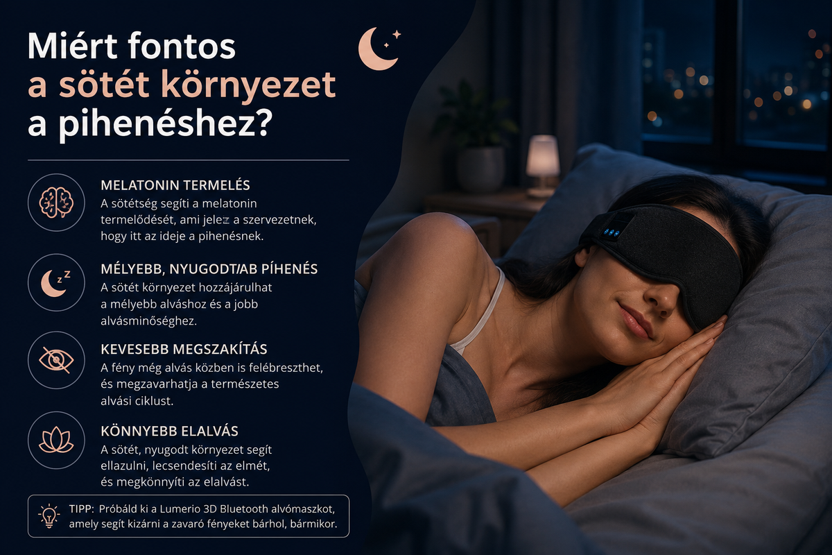 Miért fontos a sötét környezet a pihenéshez?