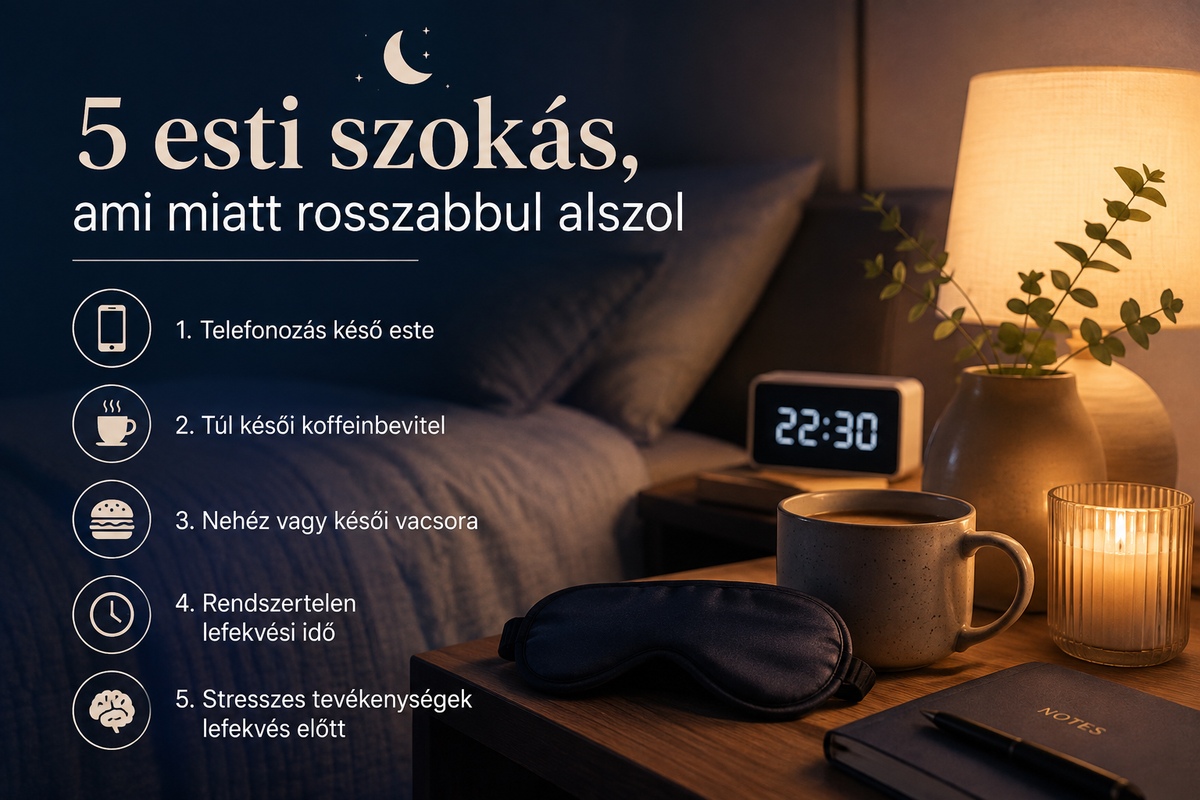 5 esti szokás, ami miatt rosszabbul alszol