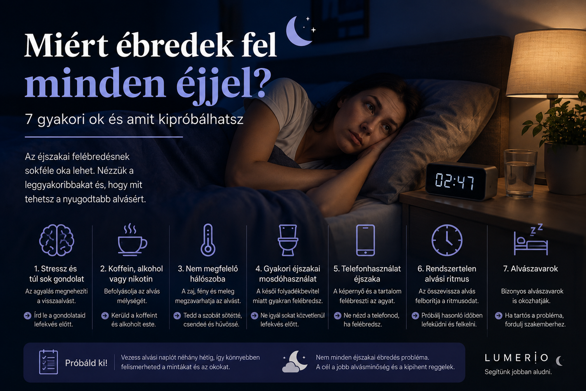 Miért ébredek fel minden éjjel? 7 gyakori ok és amit kipróbálhatsz